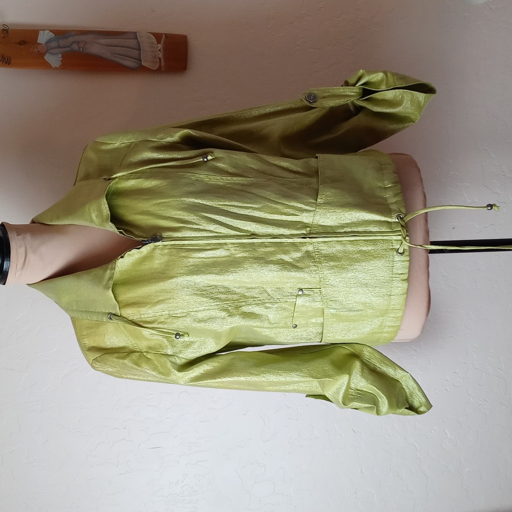 Ruby Rd Iridescent Fabric Zippered Jacket - image 1